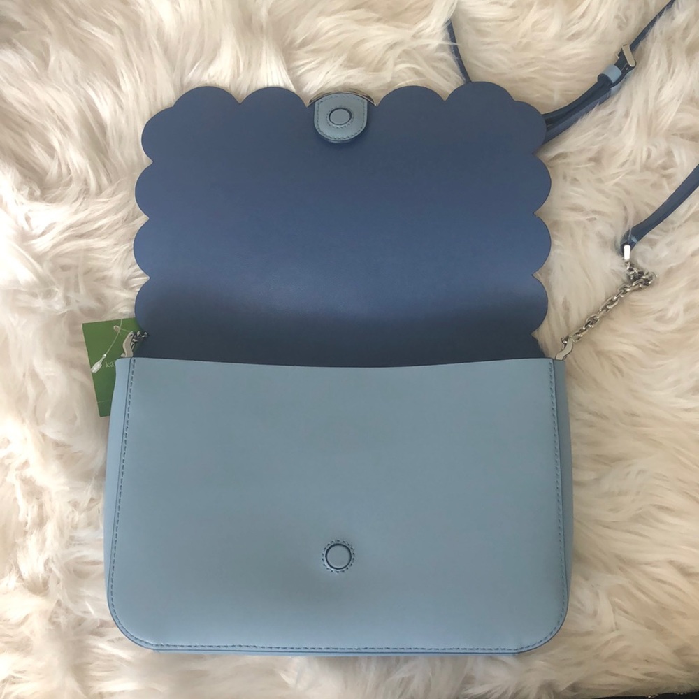 ⭐️NWT KATE SPADE NY BABY BLUE SCALLOPED BAG - Picture 7 of 15